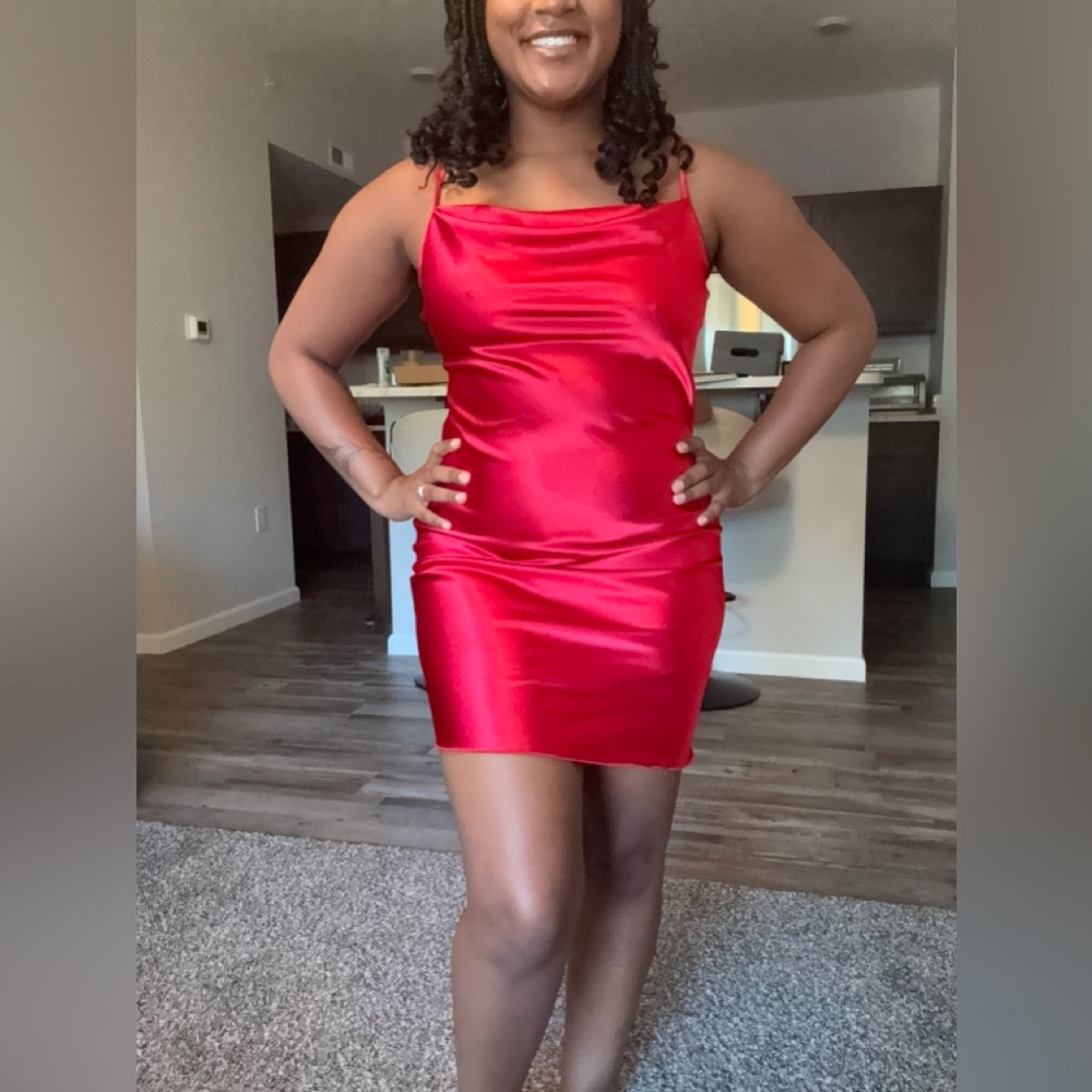 bebe Radiant Red Mini Dress🥰🥰♥️